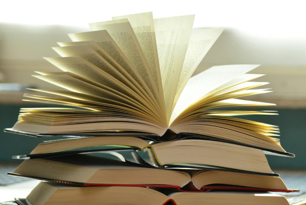 Image of open books about fundraising